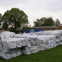 Asbestzementplatten verpackt in Big Bags